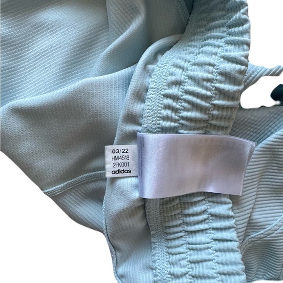 Women's Adidas Blue Athletic Shorts Pacer Training Bungee Shorts Blue Size M - Picture 4 of 5